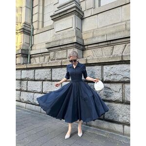 JENNE Audrey dress in Navy / New No Tags / Size M